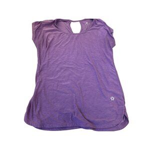 Tuff Athletics Purple Keyhole Back Athletic Top S Lightweight Stretchy Material